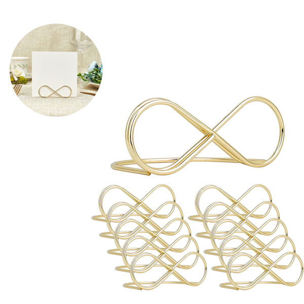 Meldingklips for bordnummerholder, stativ, setetiketter