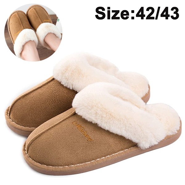 Damtofflor, fluffiga mjuka varma slip on-tofflor
