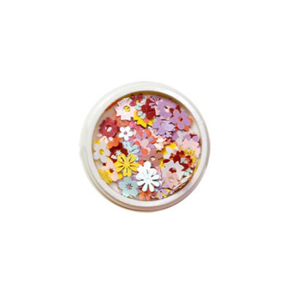 3D-blomstret Nail Art Pailletter-mærkat (ikke selvklæbende ikke-klistermærke)