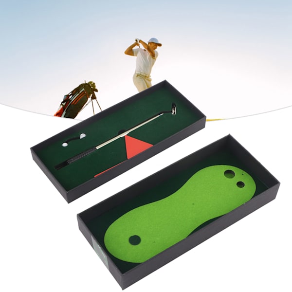 Pöytätietokoneen pieni golfpeliharjoitussetti Kuulakärkikynä Puttaajat Golfpallo Puttausalusta Lippu