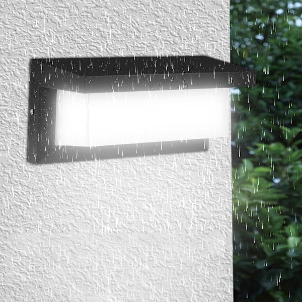 Modern Vägglampa, LED Vägglampa med Gjuten Aluminiumkropp, Vattentät och UV-skydd för Utomhus-/Inomhusbruk, Energi