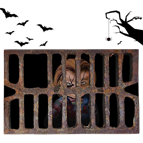 3D Illusion Halloween Clown Dörrmatta, Absorberar Smuts &amp; Vattentät För Inomhus Utomhusbruk, Stilfull Högtidsdekoration