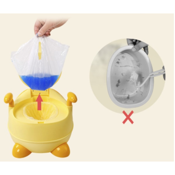 Engångs Mini Sopsäckar, Giftfritt PE-material Transparent Plast, Luktfri Avfallshantering för Toalettsitsar för Träning, Value Pack, 100-pack