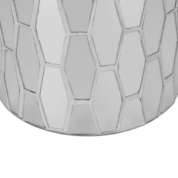 Elegant geometrisk mosaik-stil glasvase 7,9 tommer høj 3,9 tommer bred skrivebordsvase til familie kontor sovesal