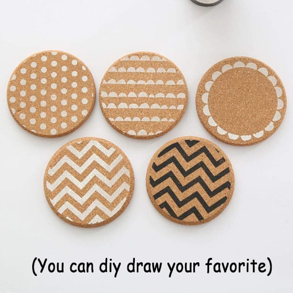 Uppgradera din heminredning med CorkCoasters, återanvändbar naturkork för dina dagliga behov, ljusbrunt set om 10, lämplig för present och DIY-hantverk