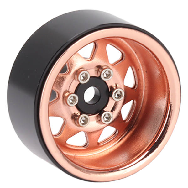 4 st Beadlock-hjul 1 tum djupt spår Universal för Traxxas ATV RC bil karossdelar med skruvar Koppar färg
