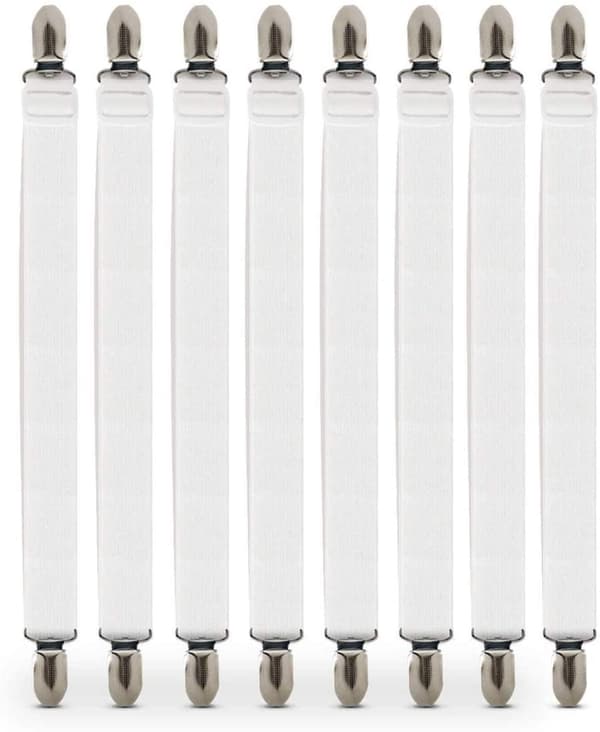 Lagningsstrammere, elastiske brede bånd til perfekt glatte lagner og madrasser