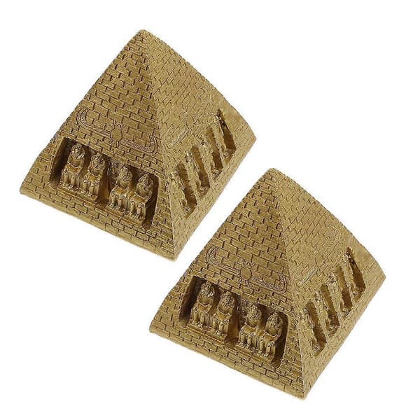 Pyramidepynt for innendørs bruk, harpiks-pyramidemodell til dekorasjon, 9 stk.