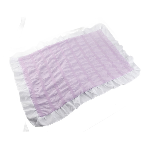Ruffles-tyynyliinat opiskelijoille, yksiväriset, hengittävät, ihanat tyynyliinat asuntolaan, makuuhuoneeseen, violetti 48x74cm/18.9x29.1in