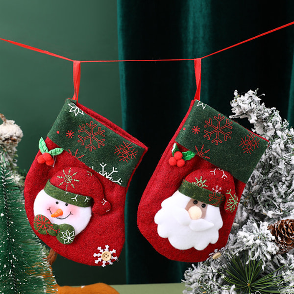 Mini Julstrumpor, Perfekta För Julgransdekoration, Starka Färger Ger Festlig Stämning Till Dina Hemdekorationer, Idealiska Presenter Till Barn