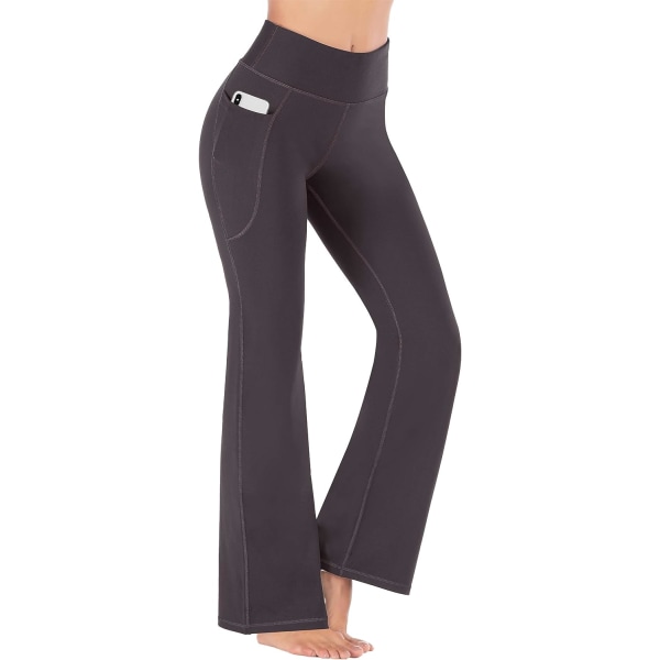 Yogabukser for kvinner med lommer treningsbukser med høy midje