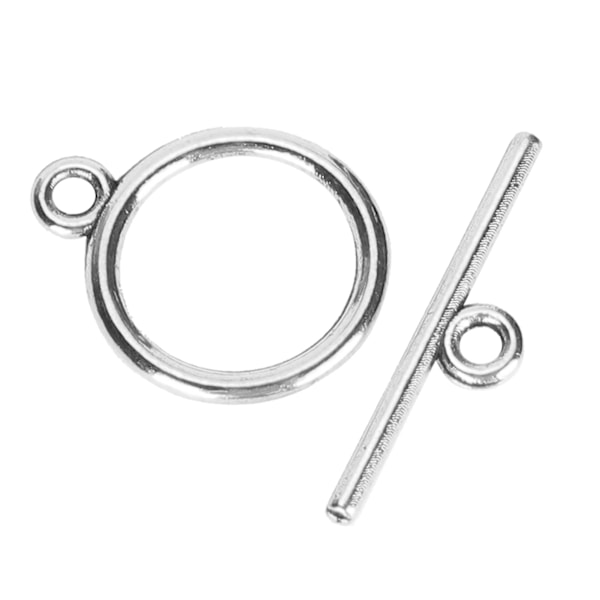 100 sett Toggle Clasps Legering 2mm OT Spenne DIY Smykkefremstillingsrekvisita for Halskjede ArmbåndSølv