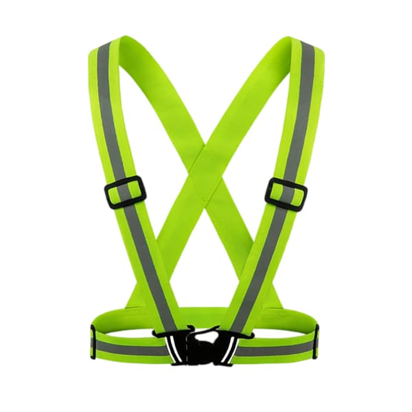 Elastisk Justerbar Refleksvest 1 Full Stropp Nattløping Trafikk Nattkonstruksjon 2 Full Vest Green