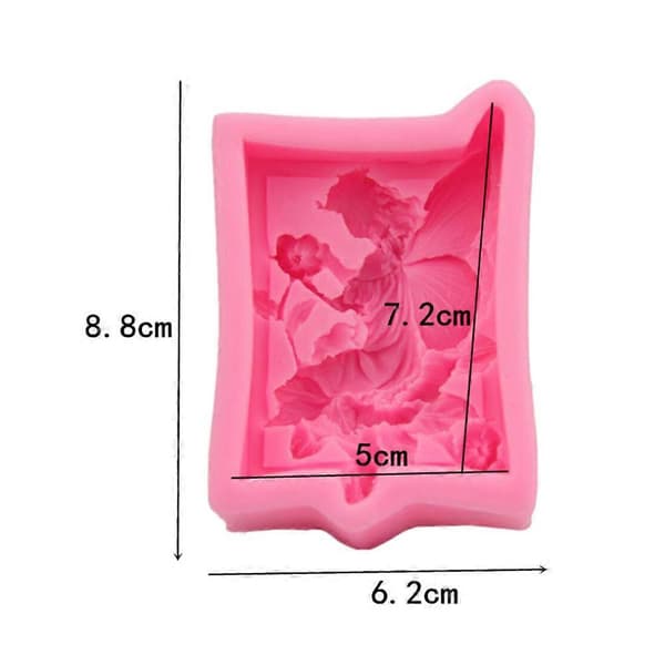 Silikon kakeform Blomsterfe for baking 2 stk Rosa