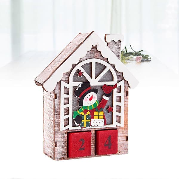 Julekalender dekor trelysende kalender for nedtelling 3 stk