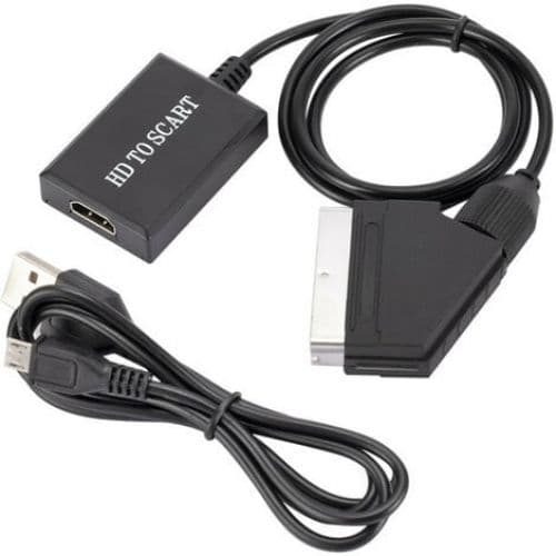 Multimedieadapter, 1080P HD-videokonverter for Scart til HDMI-transformasjon