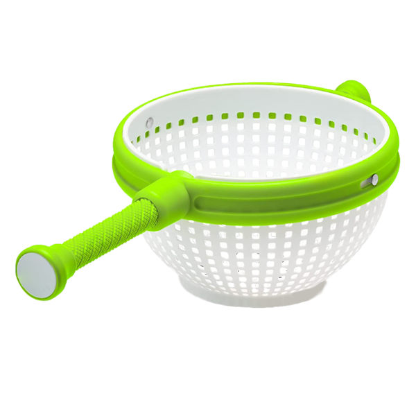 Pasta Drain Expert, Ergonomiskt Handtag, Diskmaskinsäker Salladsslunga, Högkvalitativ Grönsaksrengörare i Rostfritt Stål, Mångsidig Användning för Hemmaköket