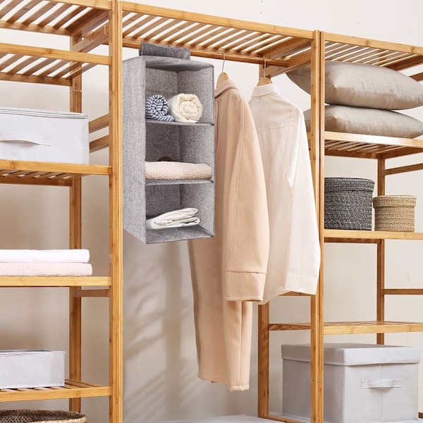 Hängande Tröjförvaring, Vikbara Garderobshyllor i Non-Woven Tyg, Utrymmesbesparande Design För Resor Och Hemanvändning, Bomullslinne Tyger Ger Styrka