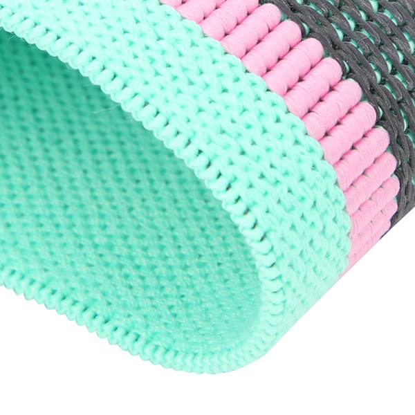 2 st/set Fitness Resistance Loop Bands halkfria elastiska träningsband ben rumpformare mintgrön