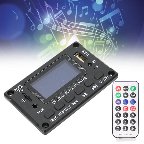 Bluetooth-dekoodauskortti LCD-näytöllä Monitoiminen Auton MP3-dekoodauskortti Autoon
