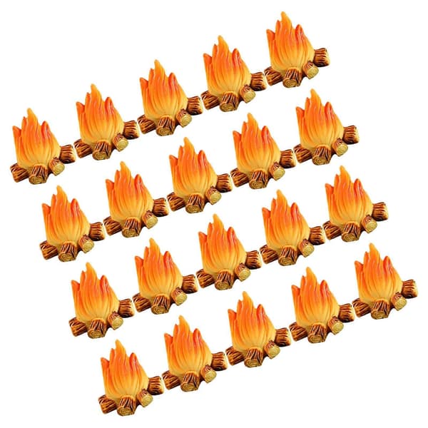 Campfire Decor Resin-modell for mikrolandskap, 48 stk. minipynt