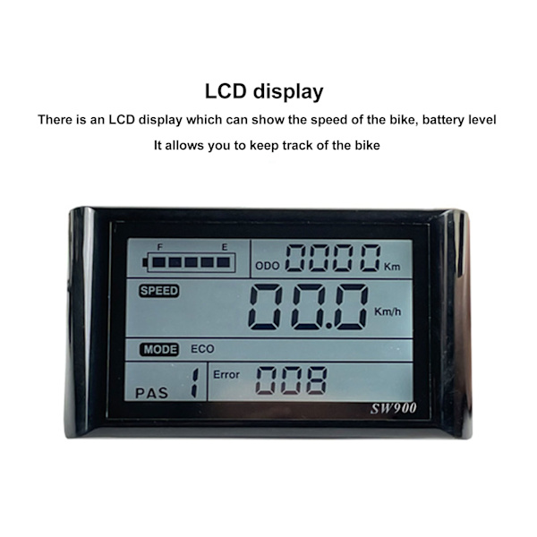 Elcykelmotorstyrenhet Kit 26A DC 24V 36V 48V Värmeavledning LCD-displaypanel Borstlös styrenhet för cykel