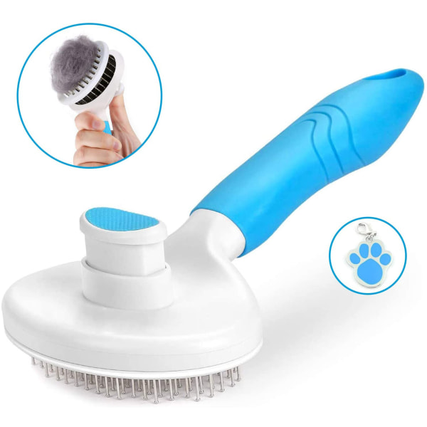 Cat Grooming Brush, selvrensende slicker-børster for hunder og katter