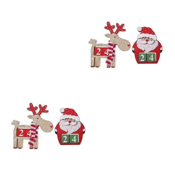 Julekalender i tre, dekorative pyntegjenstander, 2 sett