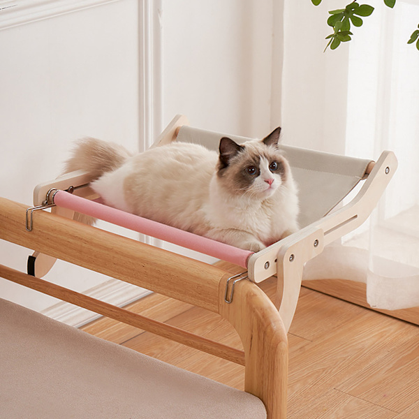 Katt hängmatta säng träram stark lastkapacitet ventilerad katt fönster abborre för alla årstider typ B fri storlek