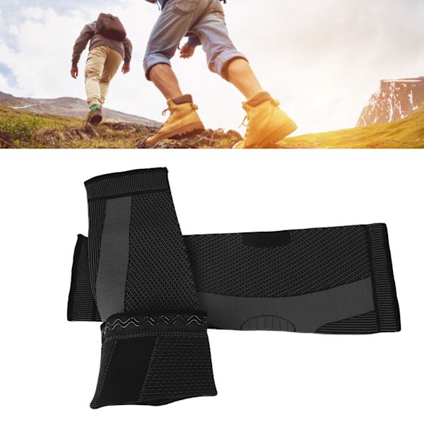 1 par sport knäskydd förlängda stickade tryckavlastare andningsbara 2 korrugeringsmönster svart M 44cm