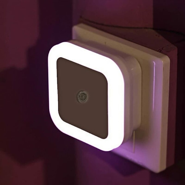 Mjukt Ljusstark LED Nattlampa, Plug-In Design Med Fysisk Rörelsesensor, 6st Vita Lampor Förvandlar Ditt Utrymme Till En Mysig Oas, Idealisk För
