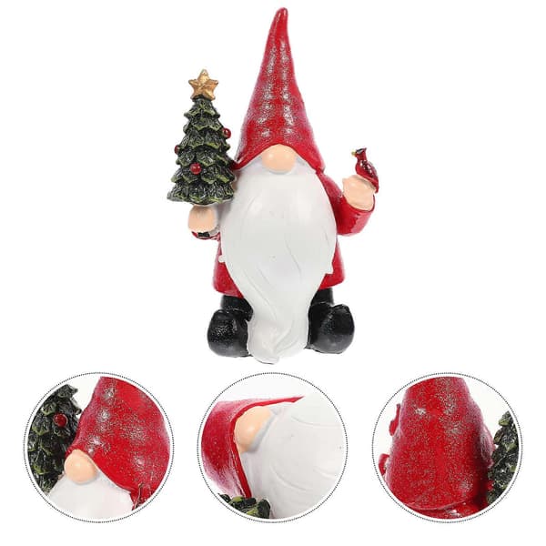 Dekorativ hagefigur av nisse i harpiks, 2 stk.