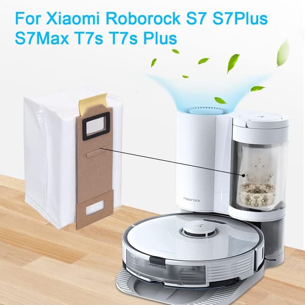 12 dammsugarpåsar för Roborock S7 S7 Plus S7 Max T7s T7s Plus, ersättning