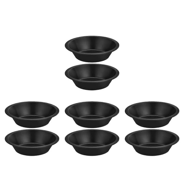 Bakformar för hamburgerbröd, 8 st mini-pajformar i non-stick kolstål