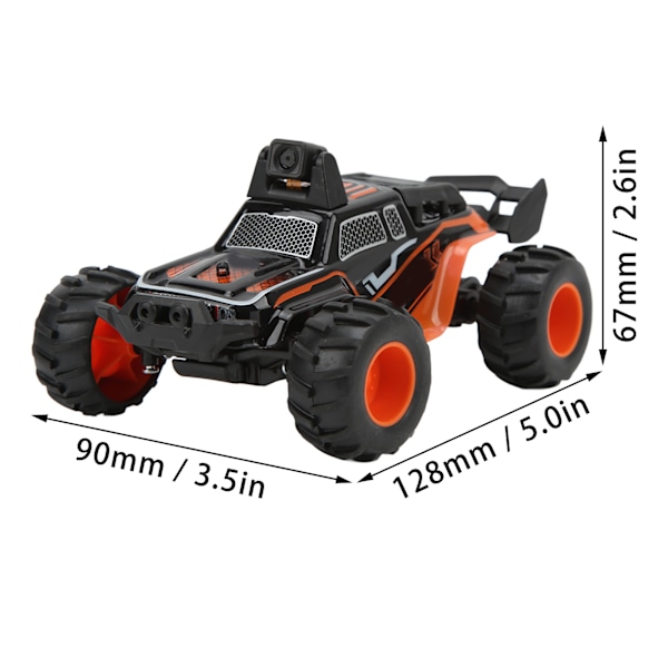 1/32 RC-bil 2.4G Simulering Off Road Fordon Fjärrkontroll RC Elektronisk Leksaksbil med Kamera för Barn LeksakOrange
