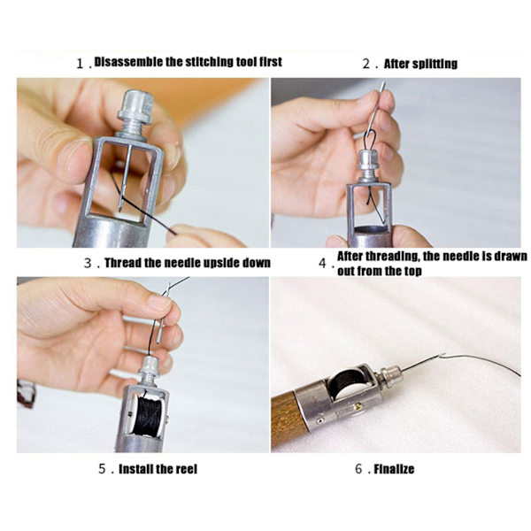 Läder sy awl nål kit DIY hand sömnad verktyg tillbehör för reparation tält ryggsäck typ A