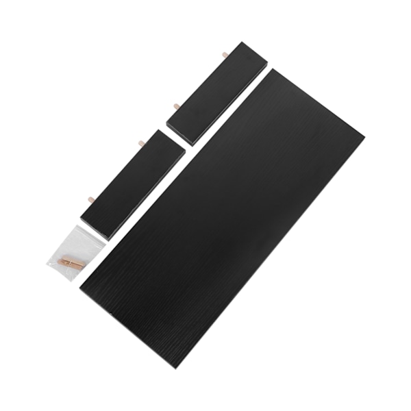Træskærm Stativ LED LCD Computerskærm Riser Skrivebordsarrangør Display Hylde Sort