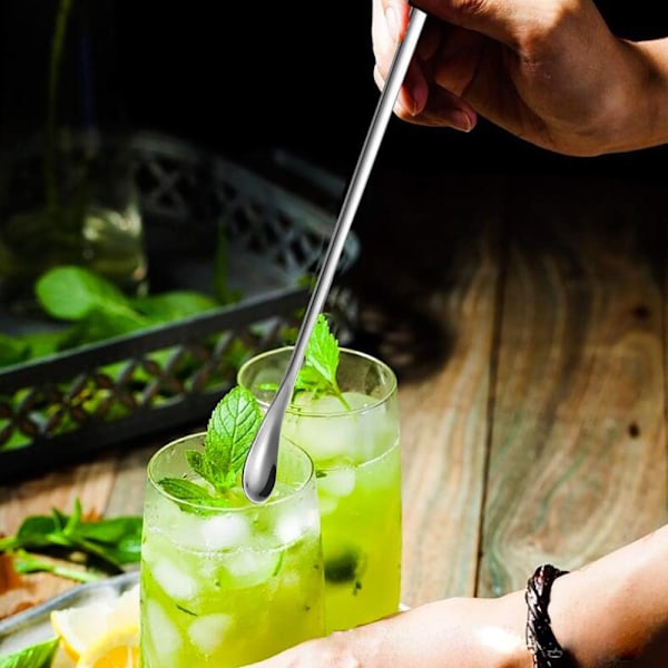 Mixing Mastery, Elegant Design Cocktailomrörare med kärna av rostfritt stål, Enkel omrörning och smidig överföring för bar, hem och kontor