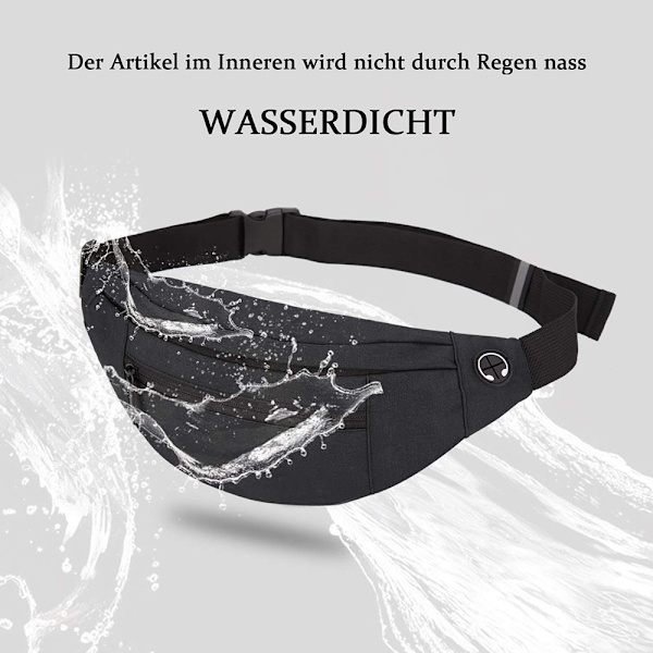 Bum bag belteveske, hofteveske mobiltelefonveske sport skuldertaske