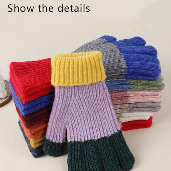 Handskar, Touchscreen Varm Termisk Fleece Stickade Handskar