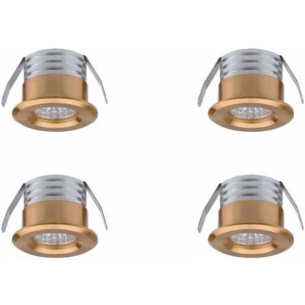 4-tums LED Gimballampor, Frostat Linsskydd, Kopparring med Aluminiumreflektor, Endast för Inomhusbruk