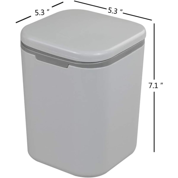 0.5 Gallon Tiny Countertop Trash Can, Mini Desktop Garbage Can w