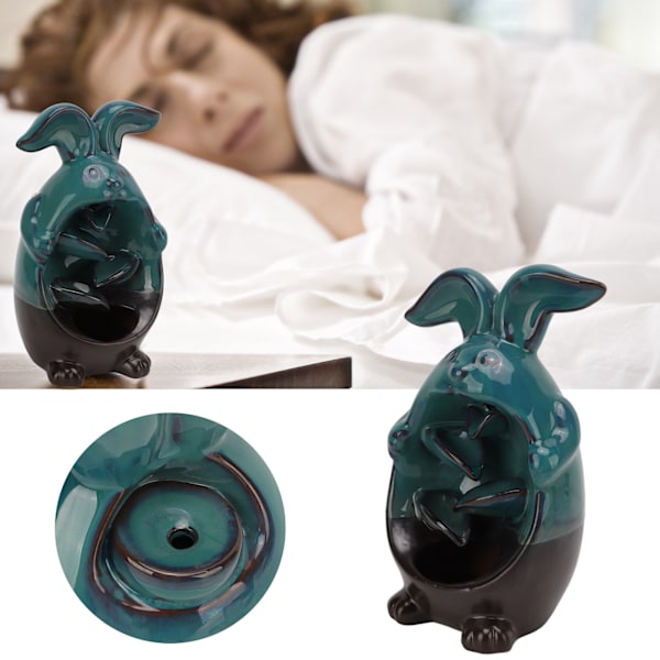 Backflow Incense Burner Premium Ceramics Glossy Surface Vibrant Colors Help SleepWaterfall Incense Burner