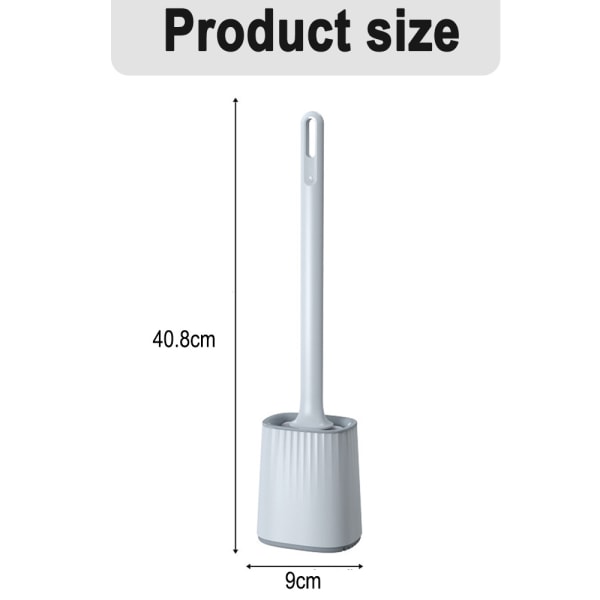 Toalettborste, Toalettskål Borste och Hållare Toalettskrubber Bris Ash