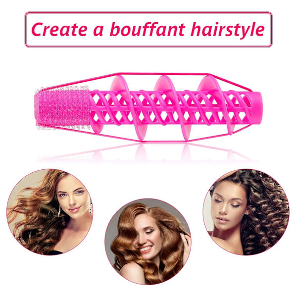 12 Spiral Hårruller til Krøller - Salon Hårstyling Krøllejern uden Varme - DIY Spiral Krølle Styling Værktøj til Hjemme Salon