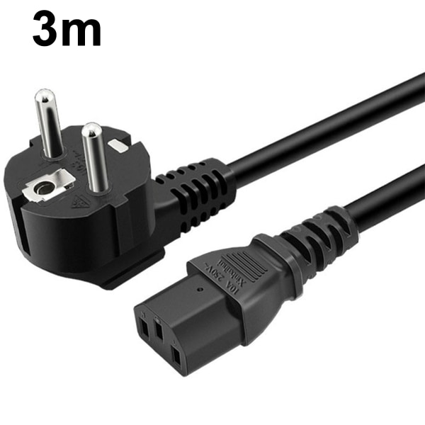 Strømkabel Strømkabel Eurostikkabel 3-pin IEC-kabel til pc,