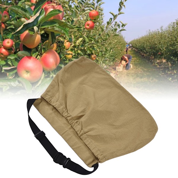 Orchard Picking Bag Adjustable Oxford Cloth Waist Hanging Fruit Harvest Bag for GardeningKhaki