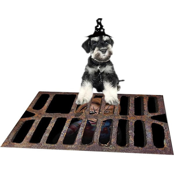 3D Illusion Halloween Clown Dörrmatta, Absorberar Smuts &amp; Vattentät För Inomhus Utomhusbruk, Stilfull Högtidsdekoration