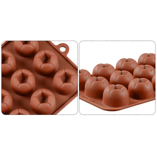 Isbitsform 3-pack silikonform för is och bakning 15 fack