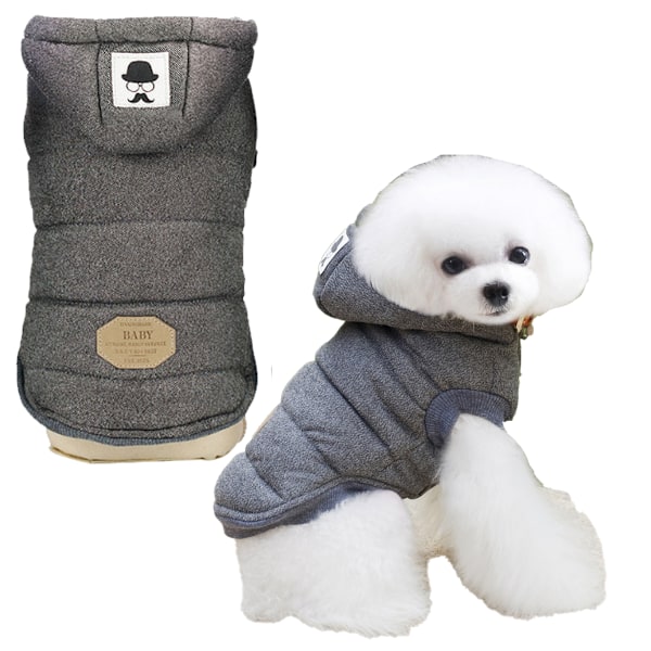 Windproof dog coat, pet dog winter warm jacket vest